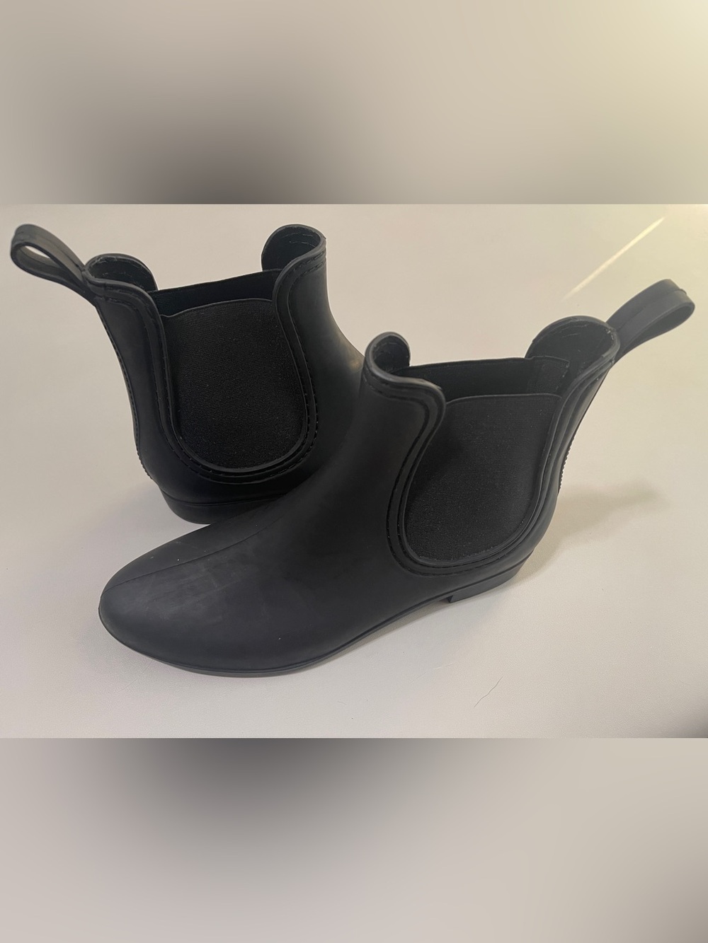 Jeffrey Campbell Black Chelsea-Style Rain Booties